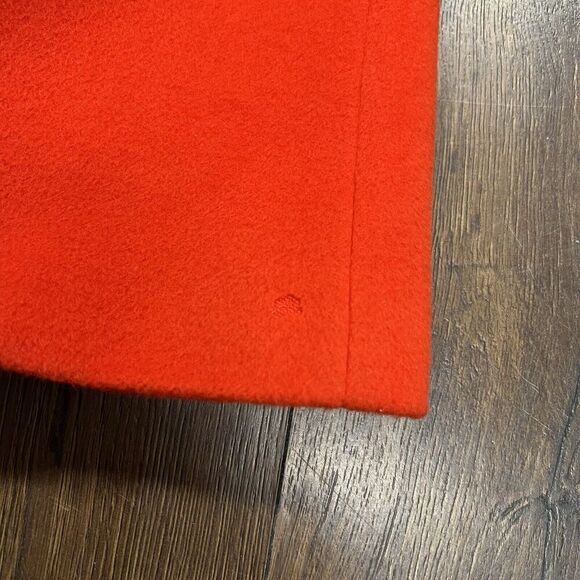 Georges RECH Paris Orange 100% Laine Wool Dress Coat SZ 40 - Picture 9 of 10